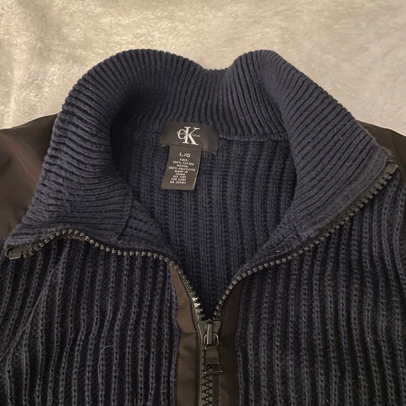 Men’s navy blue large Calvin Klein cardigan - Picture 4 of 5